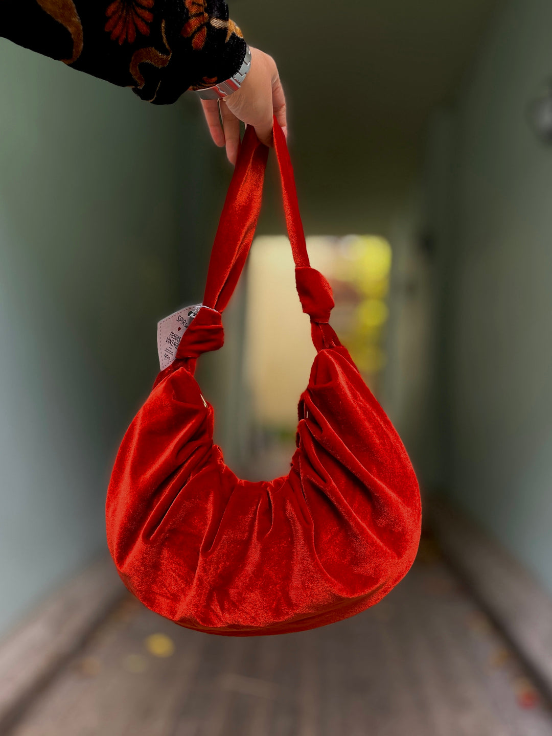 Veske av restestoff - burnt orange