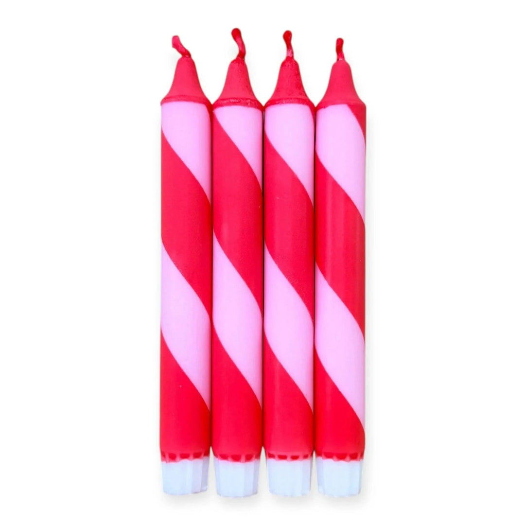 Mila Noire stearinlys Stearinlys spiral-  rød og rosa