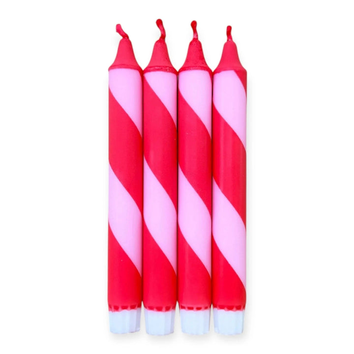 Mila Noire stearinlys Stearinlys spiral-  rød og rosa