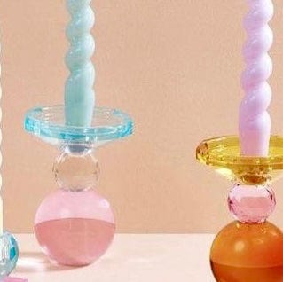 Miss Etoile Lysestake Lysestake i krystall - blue, clear and rose