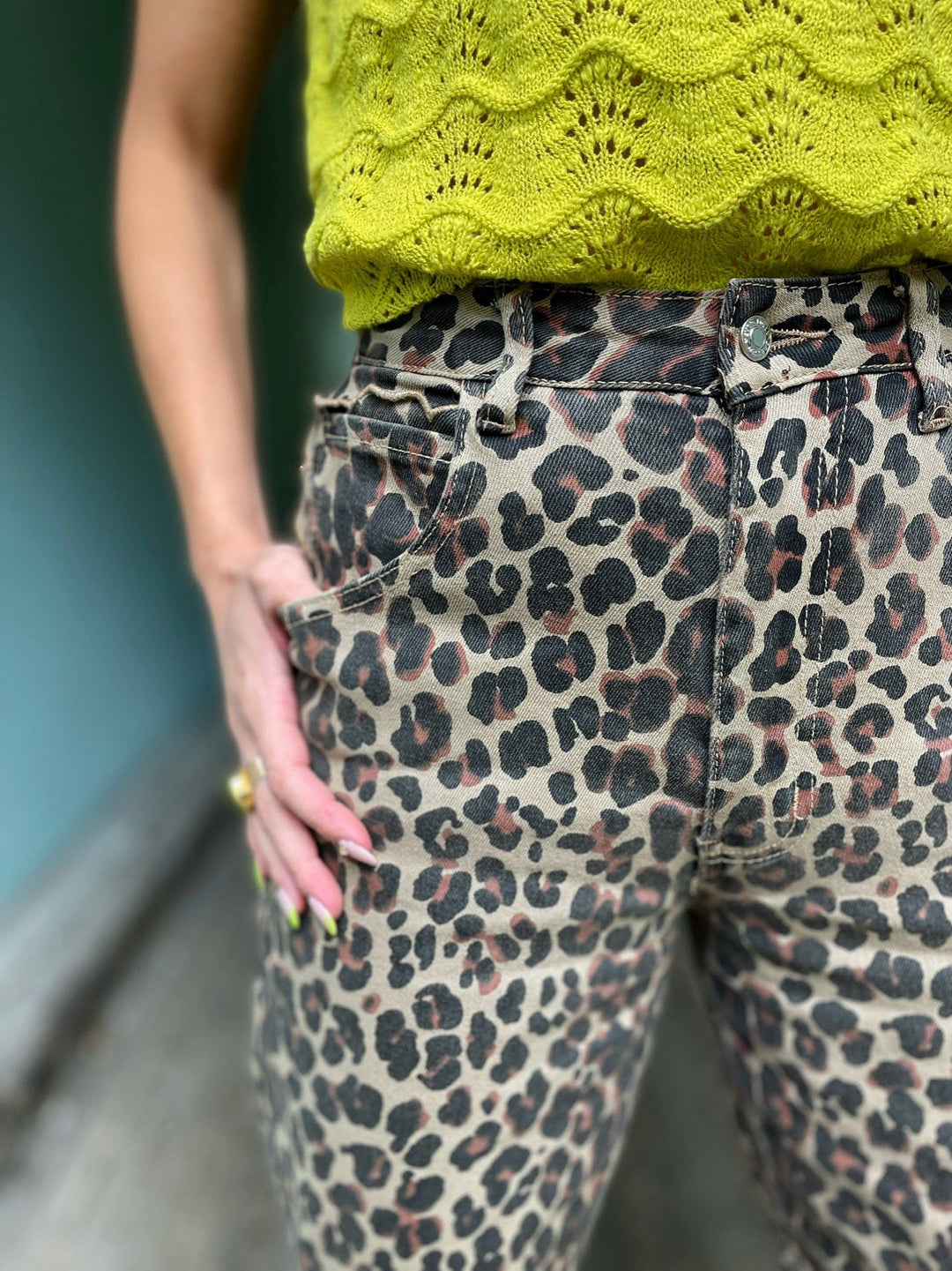 Never Fully Dressed bukser Leopard Lucia Scallop bukse