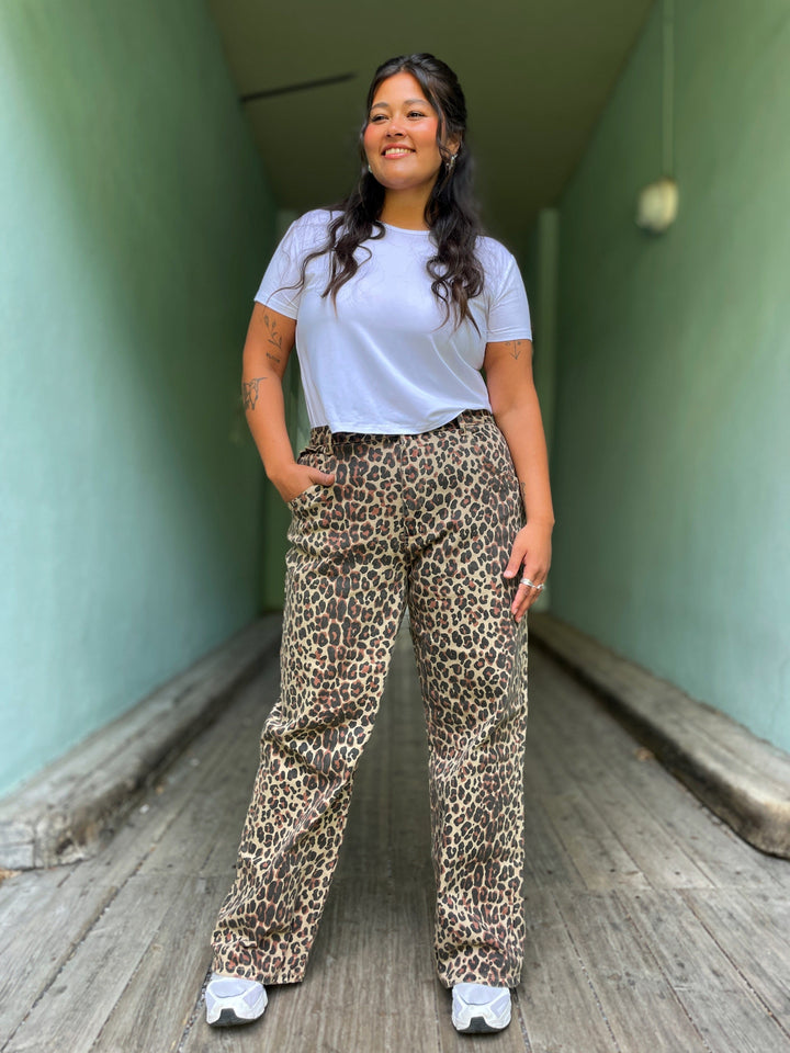 Never Fully Dressed bukser Leopard Lucia Scallop bukse
