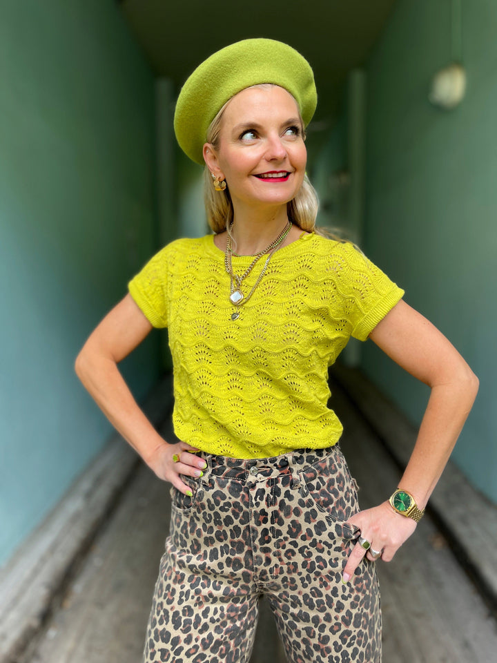 Never Fully Dressed bukser Leopard Lucia Scallop bukse