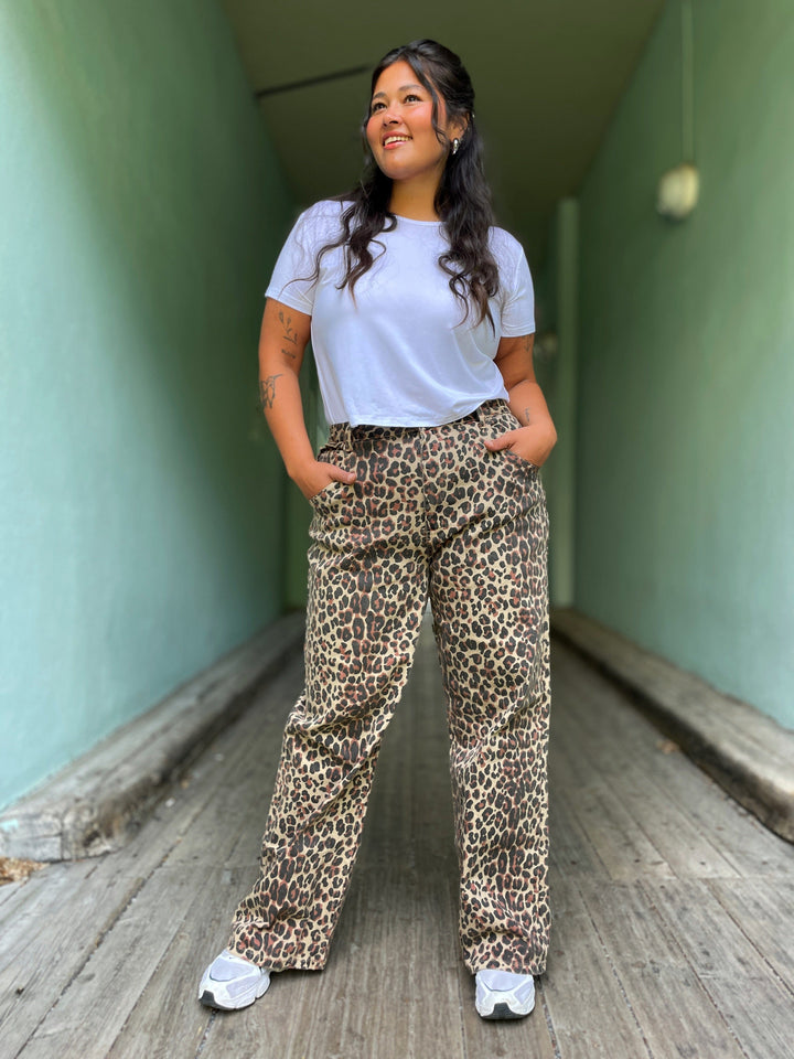 Never Fully Dressed bukser Leopard Lucia Scallop bukse