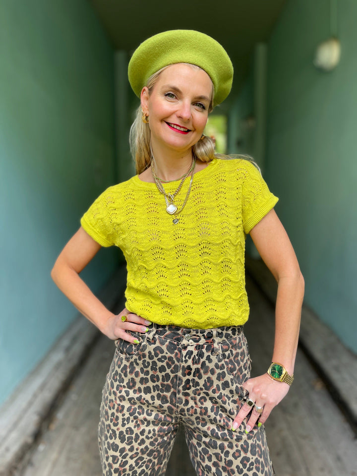 Never Fully Dressed bukser Leopard Lucia Scallop bukse