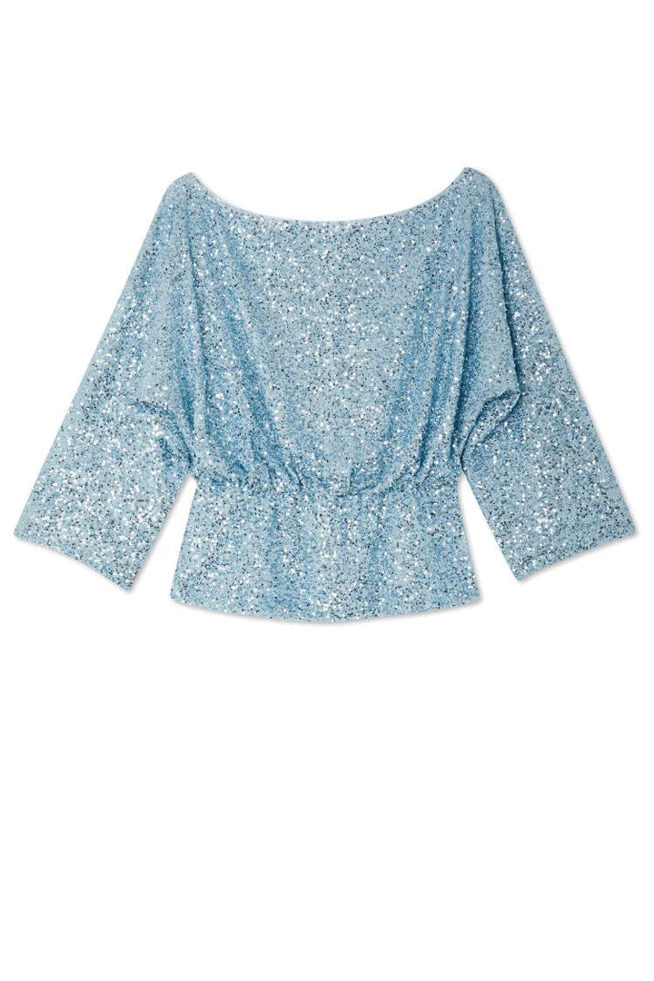 Never Fully Dressed Topper Tilly sequin topp - blå