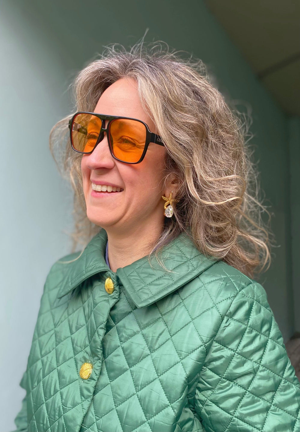 Otra Eyewear solbriller Solbriller Alix - svart/oransje