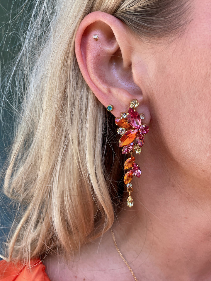 Jasmine earrings - sunset combo