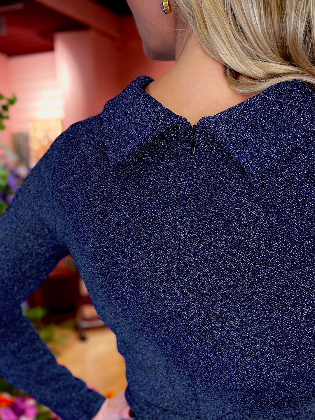 Bianca buksedress lurex - midnight blue