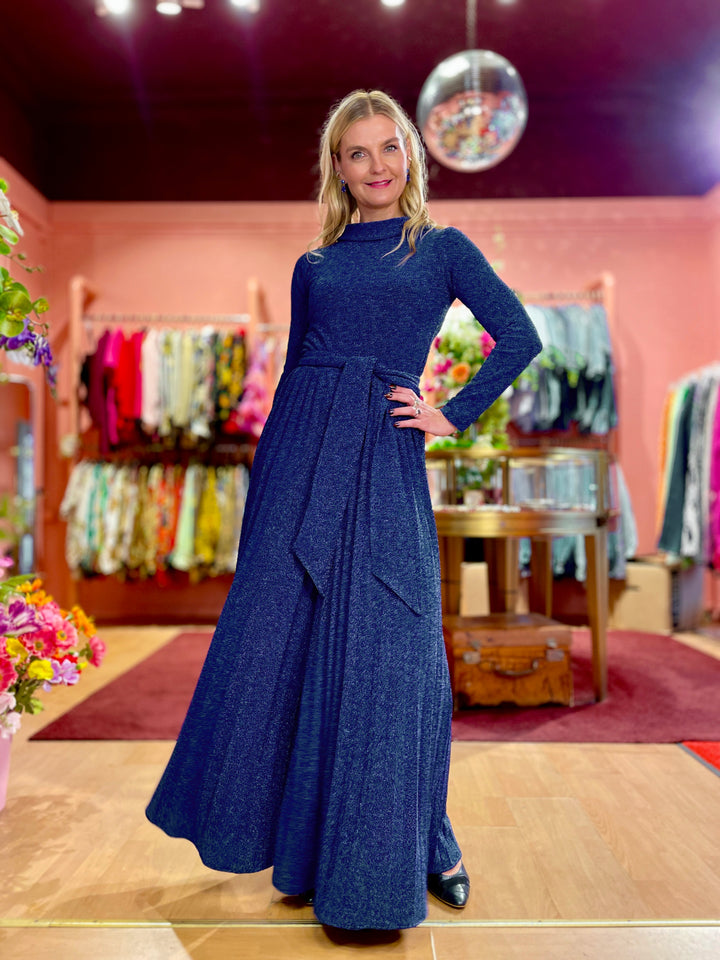 Bianca buksedress lurex - midnight blue