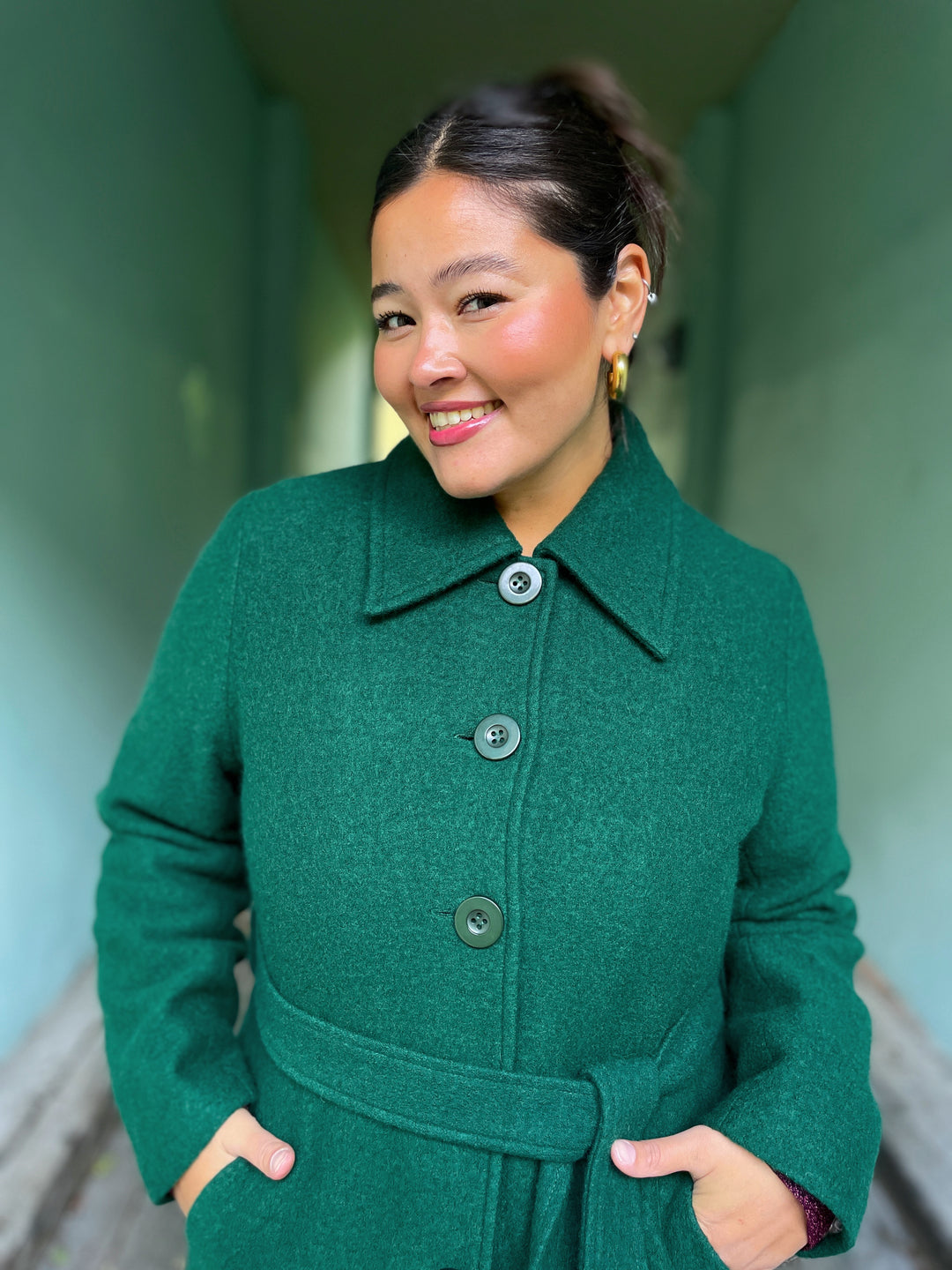 Arabella Kennedy kåpe - forest green