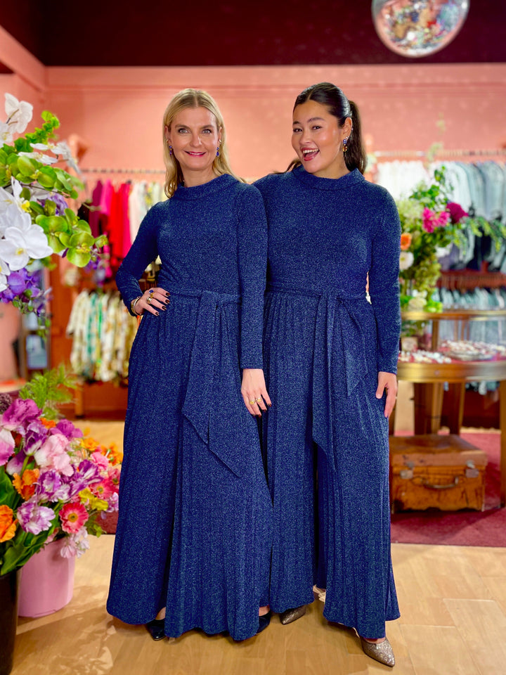 Bianca buksedress lurex - midnight blue