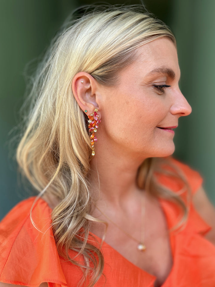 Jasmine earrings - sunset combo