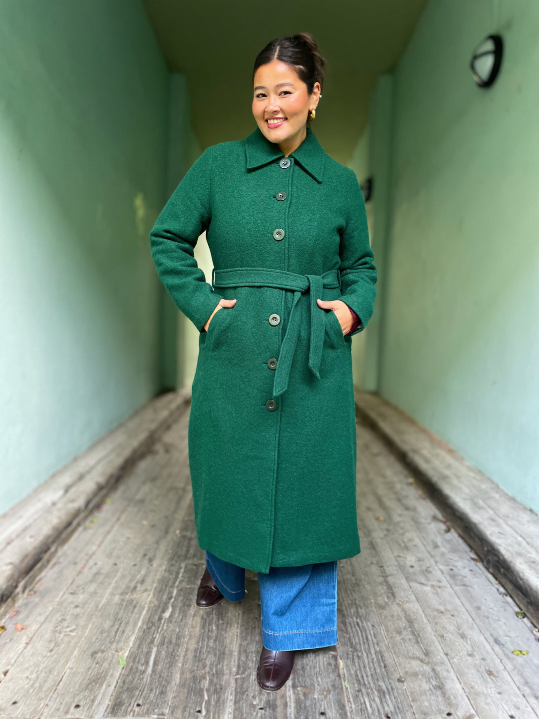 Arabella Kennedy kåpe - forest green