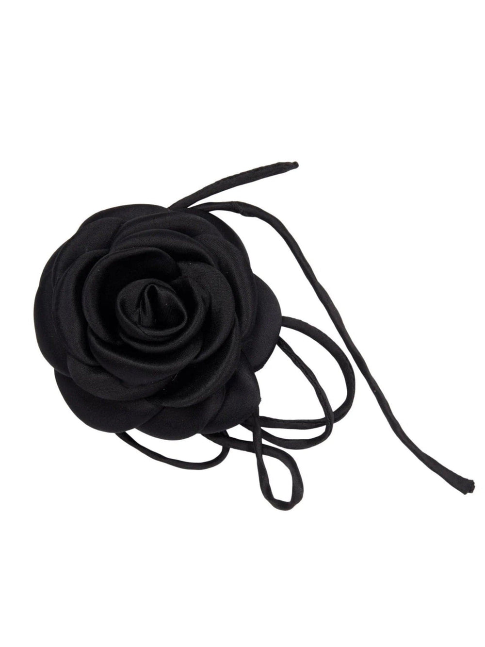 Pico halskjede Satin Rose string - black