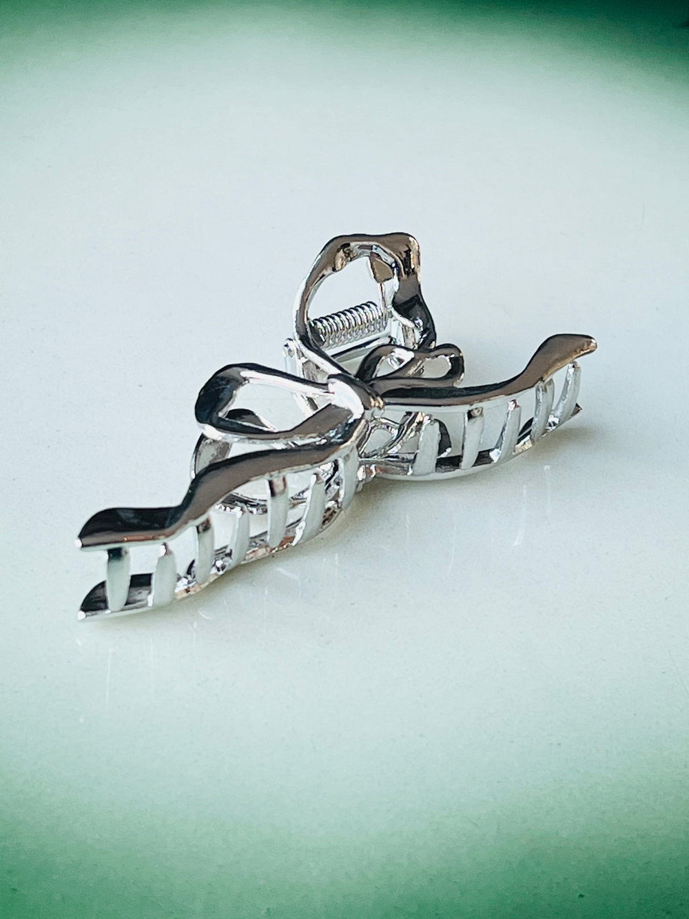 Pico hårpynt Hårklype petite metallisk sløyfe - shiny silver
