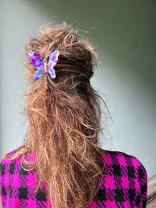 Pico hårpynt Hårklype sommerfugl - lilla og blå