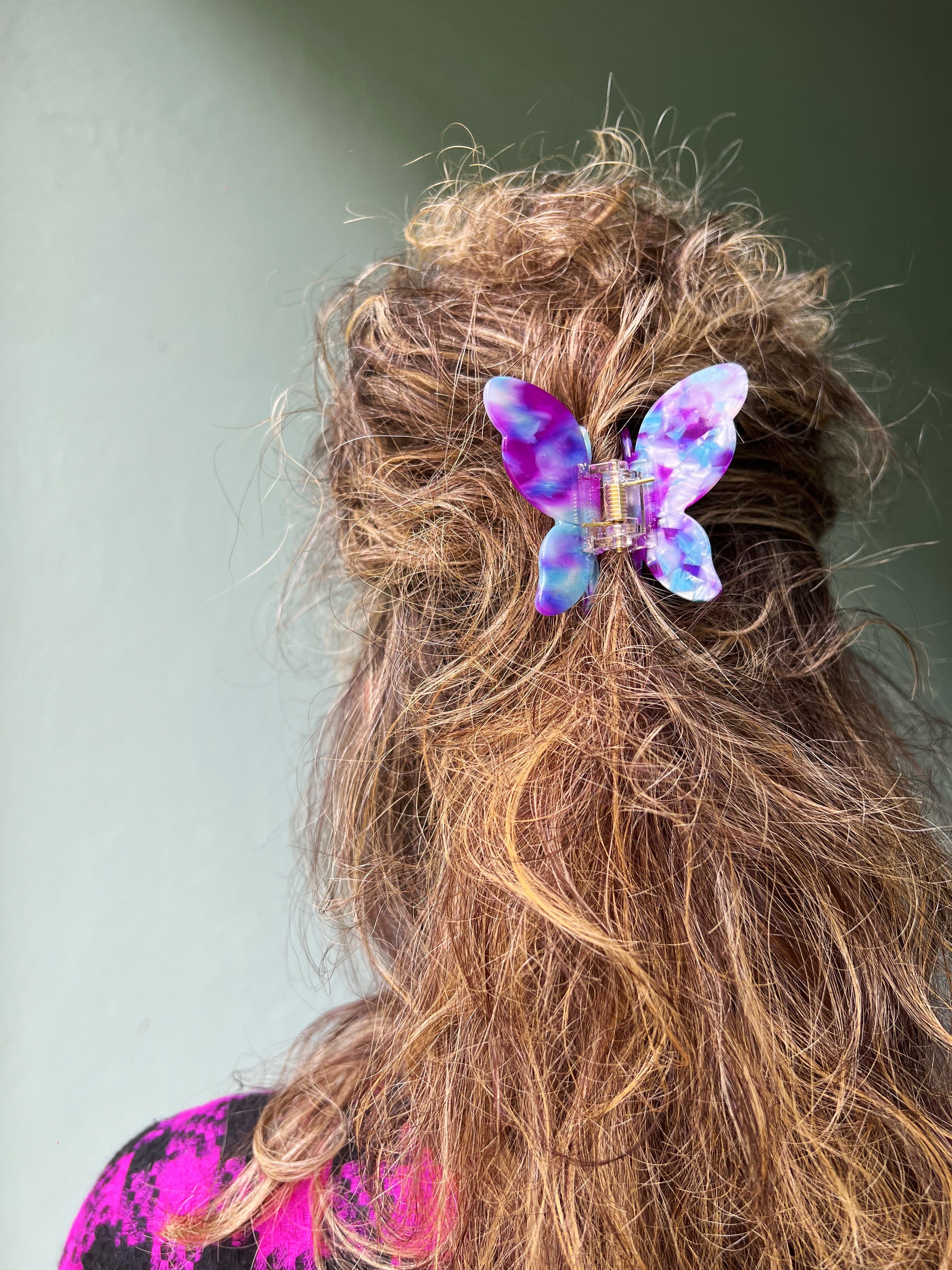 Pico hårpynt Hårklype sommerfugl - lilla og blå