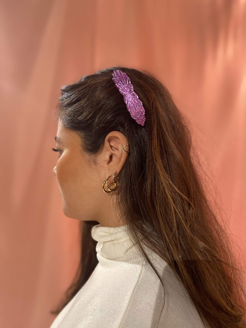 Pico hårpynt Madeleine hårkam - purple glitter