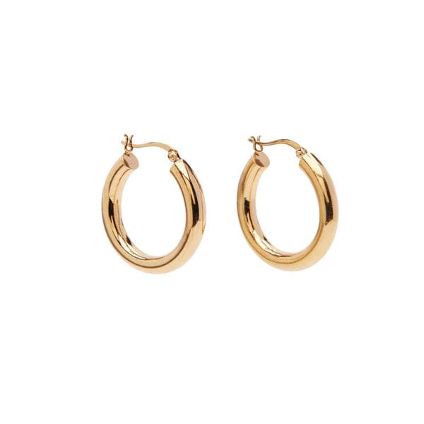 Pico øredobber Sleek hoops gull - medium