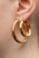 Last inn bildet i Galleri-visningsprogrammet, Pico øredobber Sleek hoops sølv - medium
