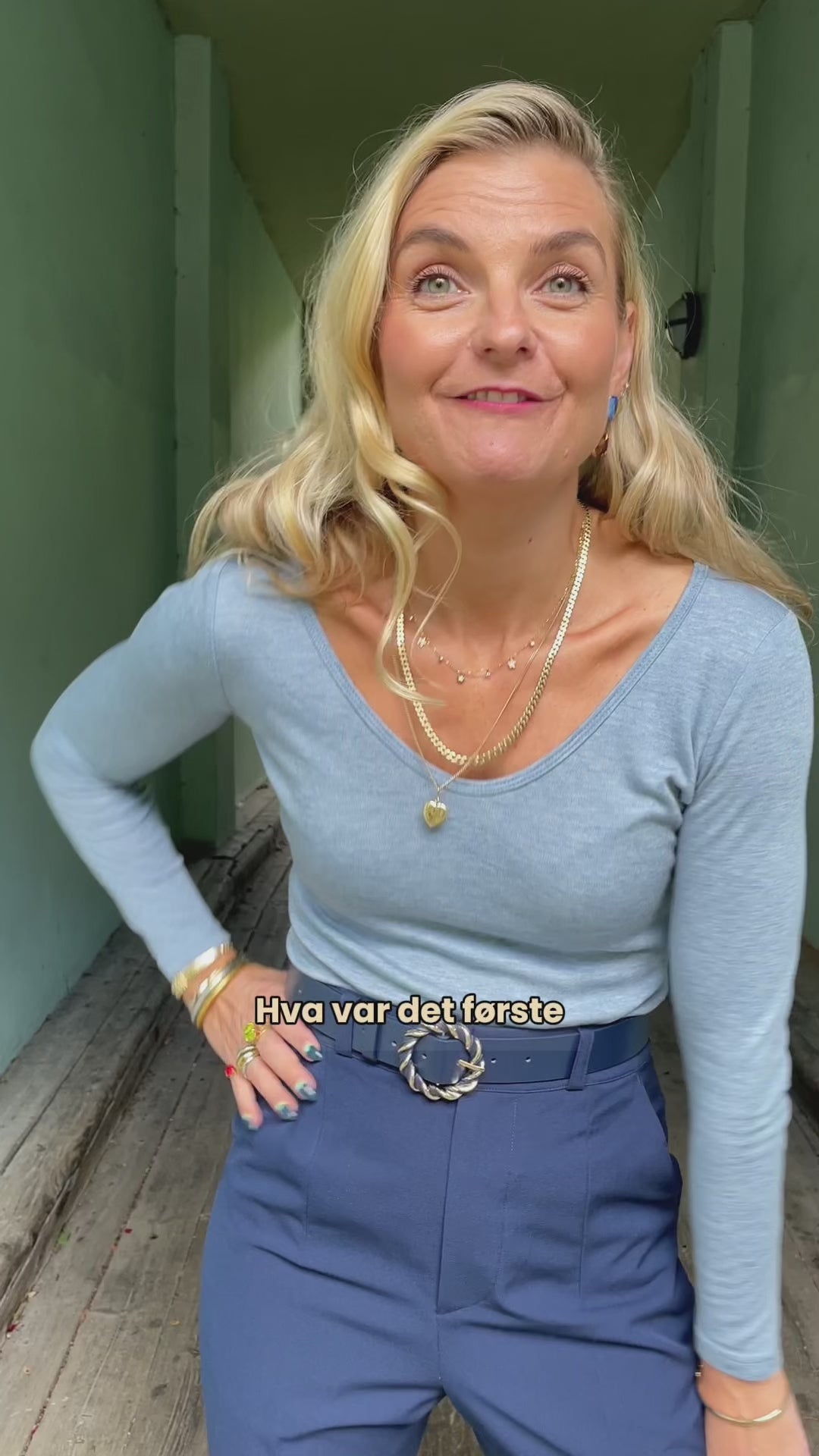 Stay Warm top - blå