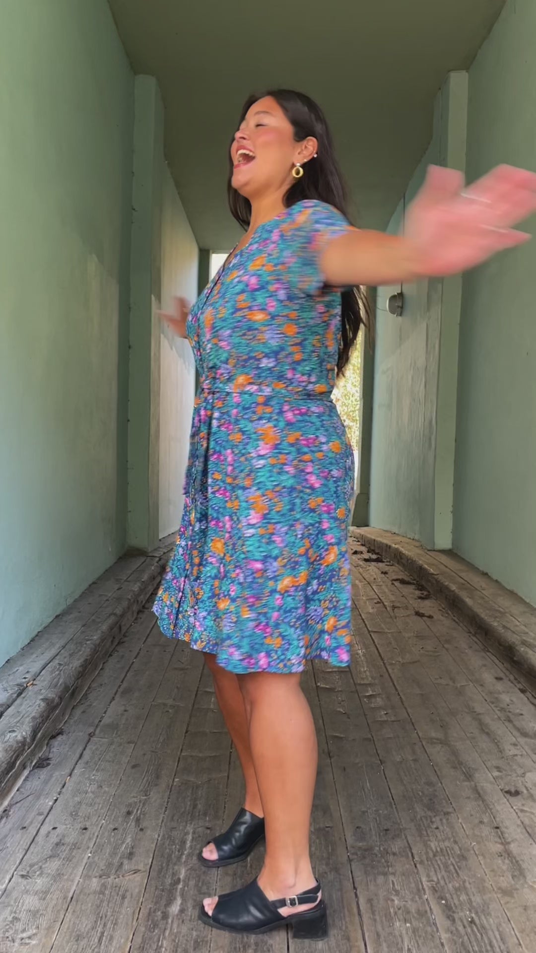 Betty Button dress - florence floral