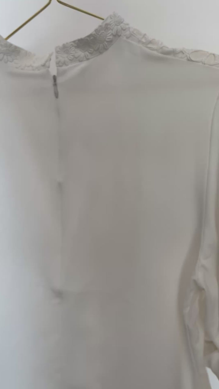Vintagebluse -  Blomsternett, str M