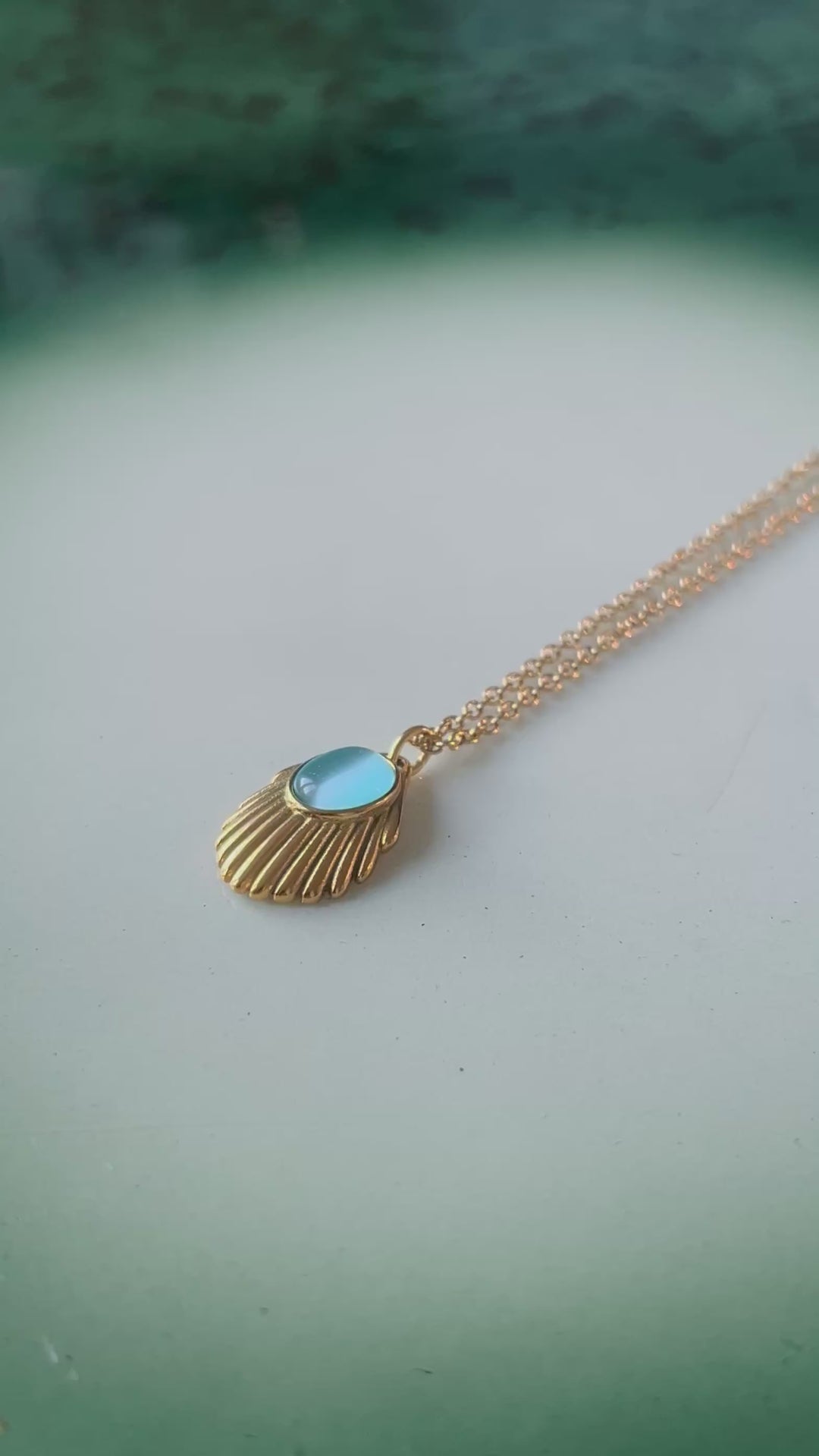 Halskjede Venus chain -  nile blue