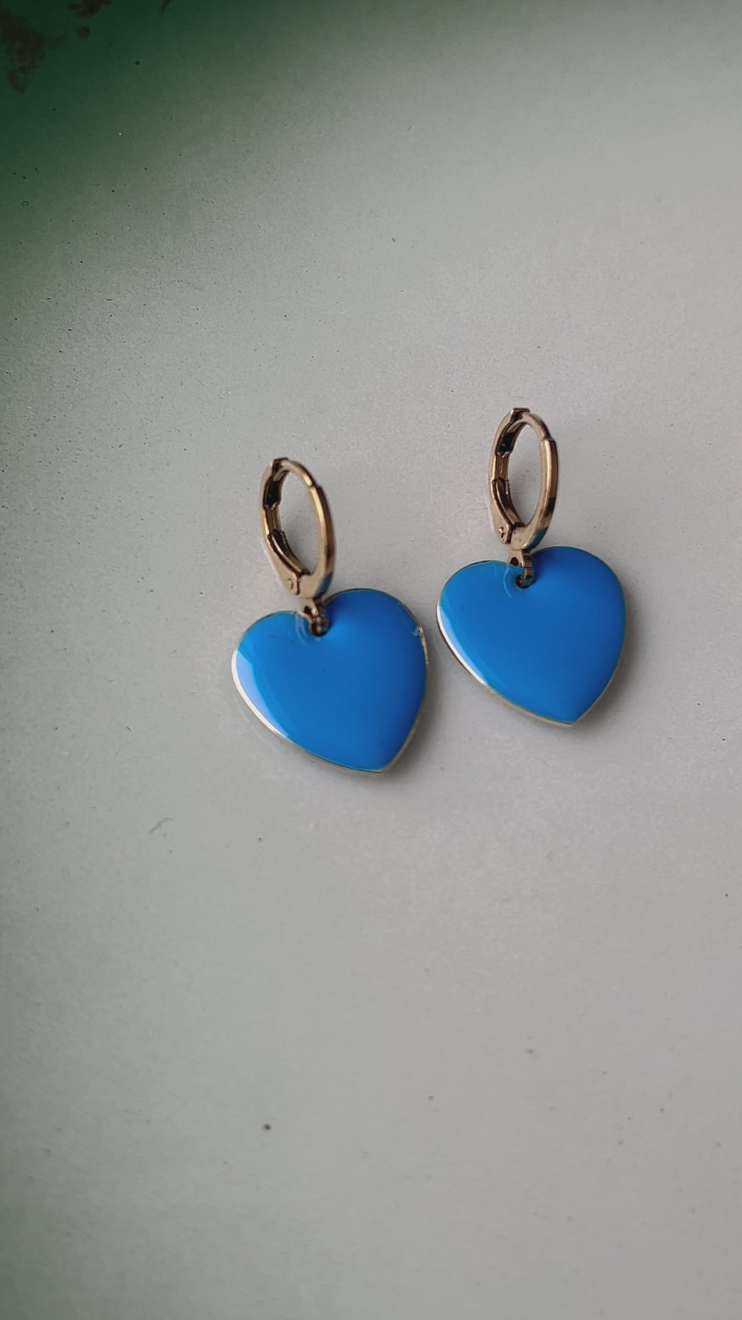 Øredobber hearts - blå