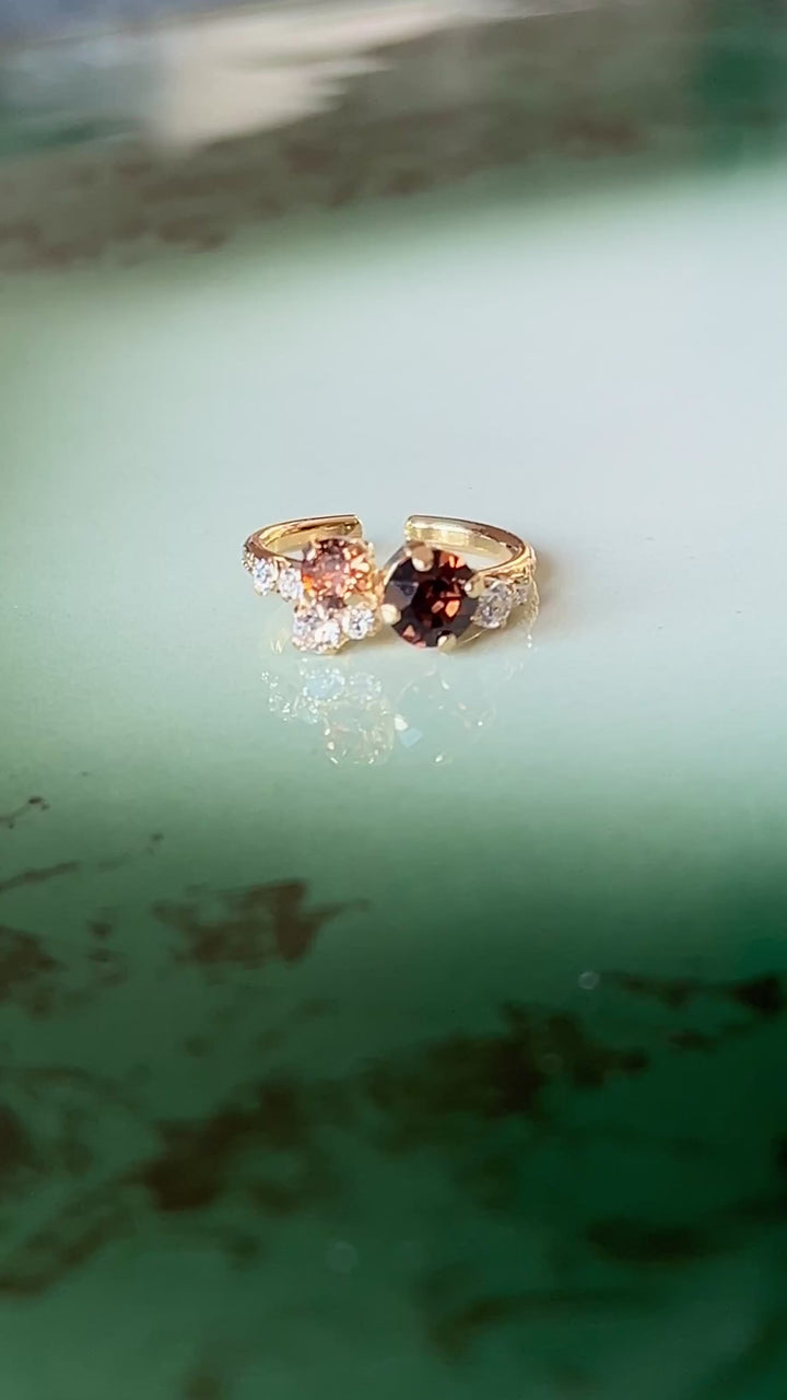 Stardust ring - topaz combo