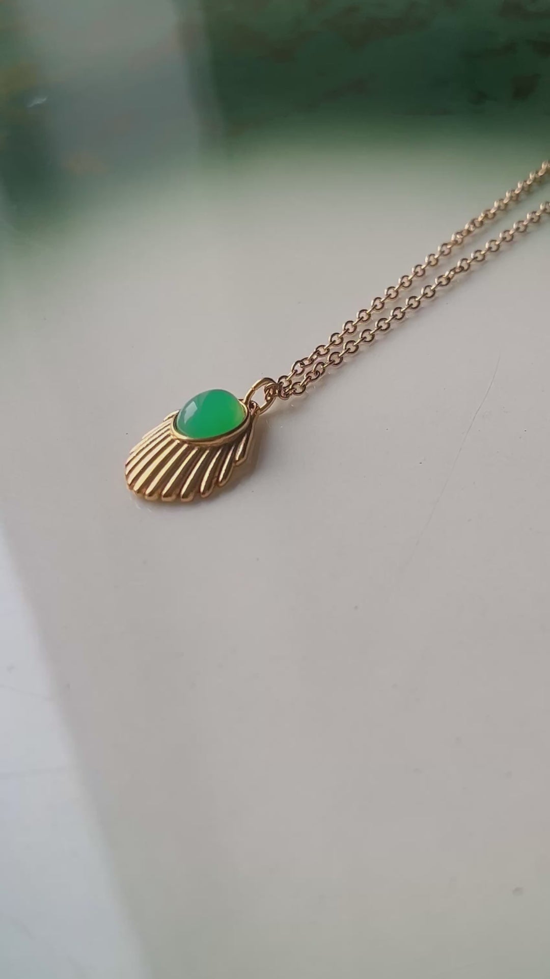 Halskjede Venus chain - Emerald