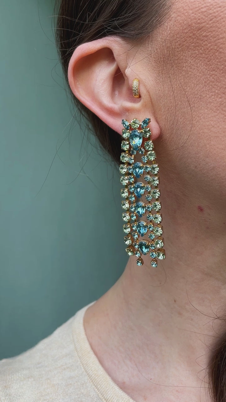 Mini Penelope earrings - sea breeze combo