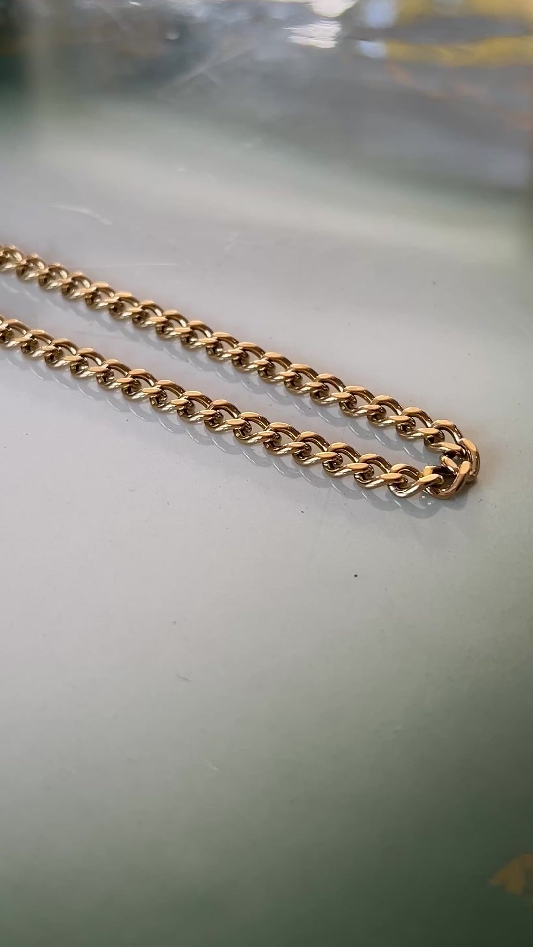 Frøken Dianas salonger halskjeder Amalfi halskjede Lenket Chain Gullforgylt Rustfritt Stål Allergivennlig