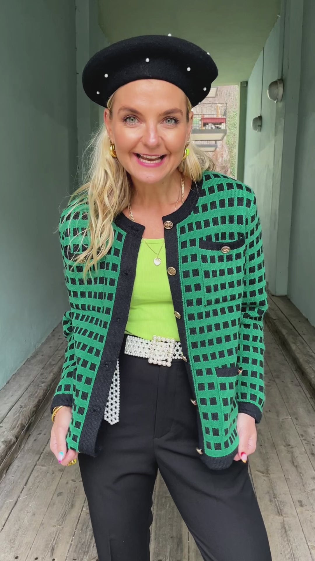 Green Banana Peel Cardigan - grønn