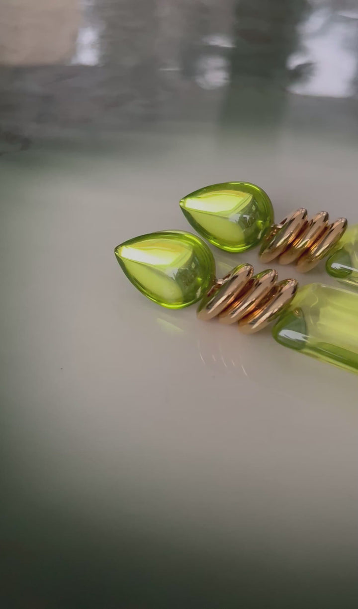 Øredobber BerNice - limegrønn