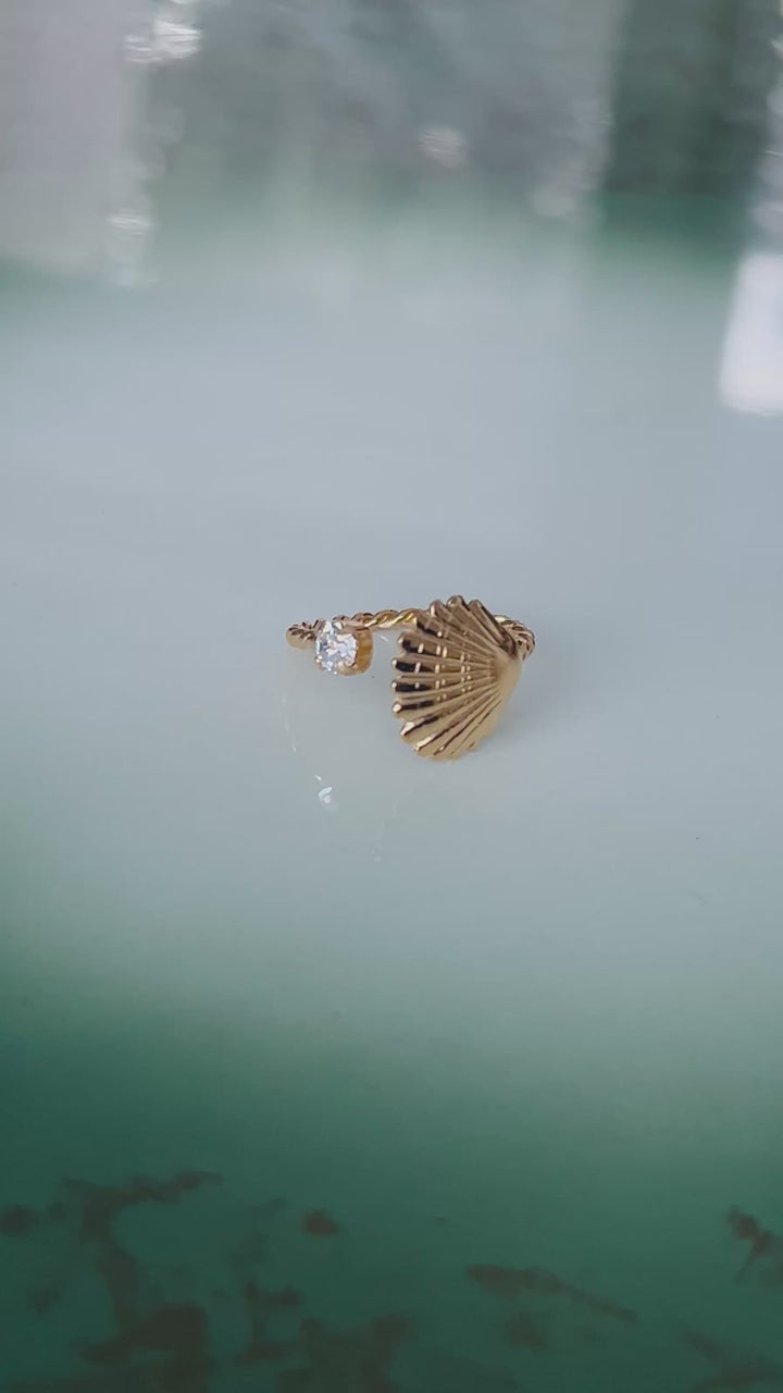 Mini shell ring - crystal