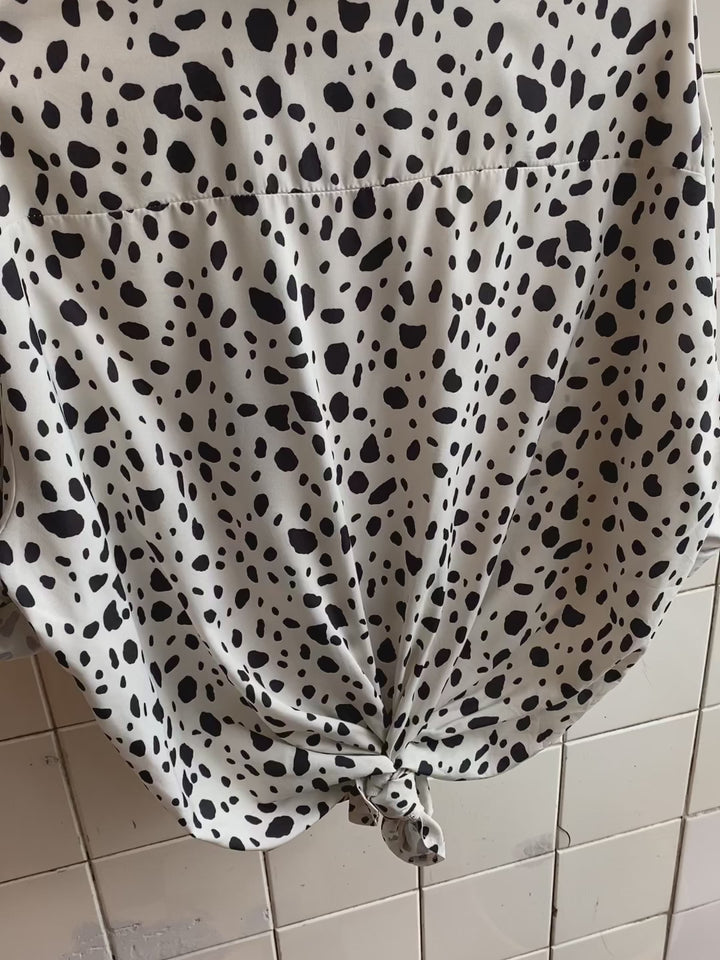 Vintagebluse - Dalmatiner, str 3XL