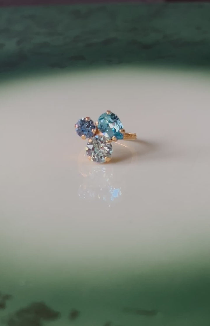 Colette ring - sea breeze combo