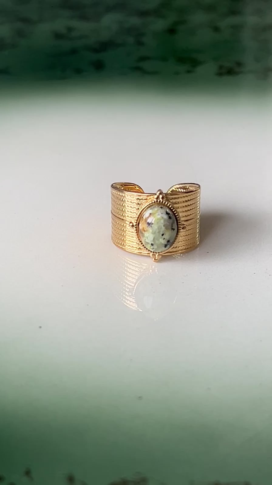 Ring grønn glød