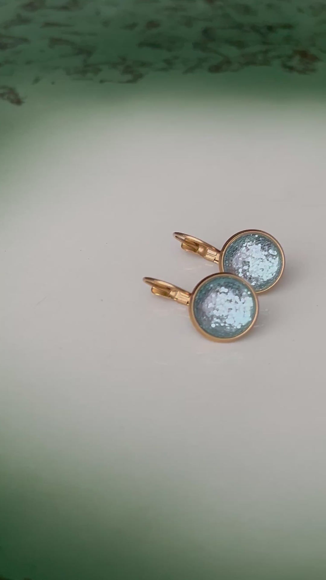 Øredobber dots - mare glitter