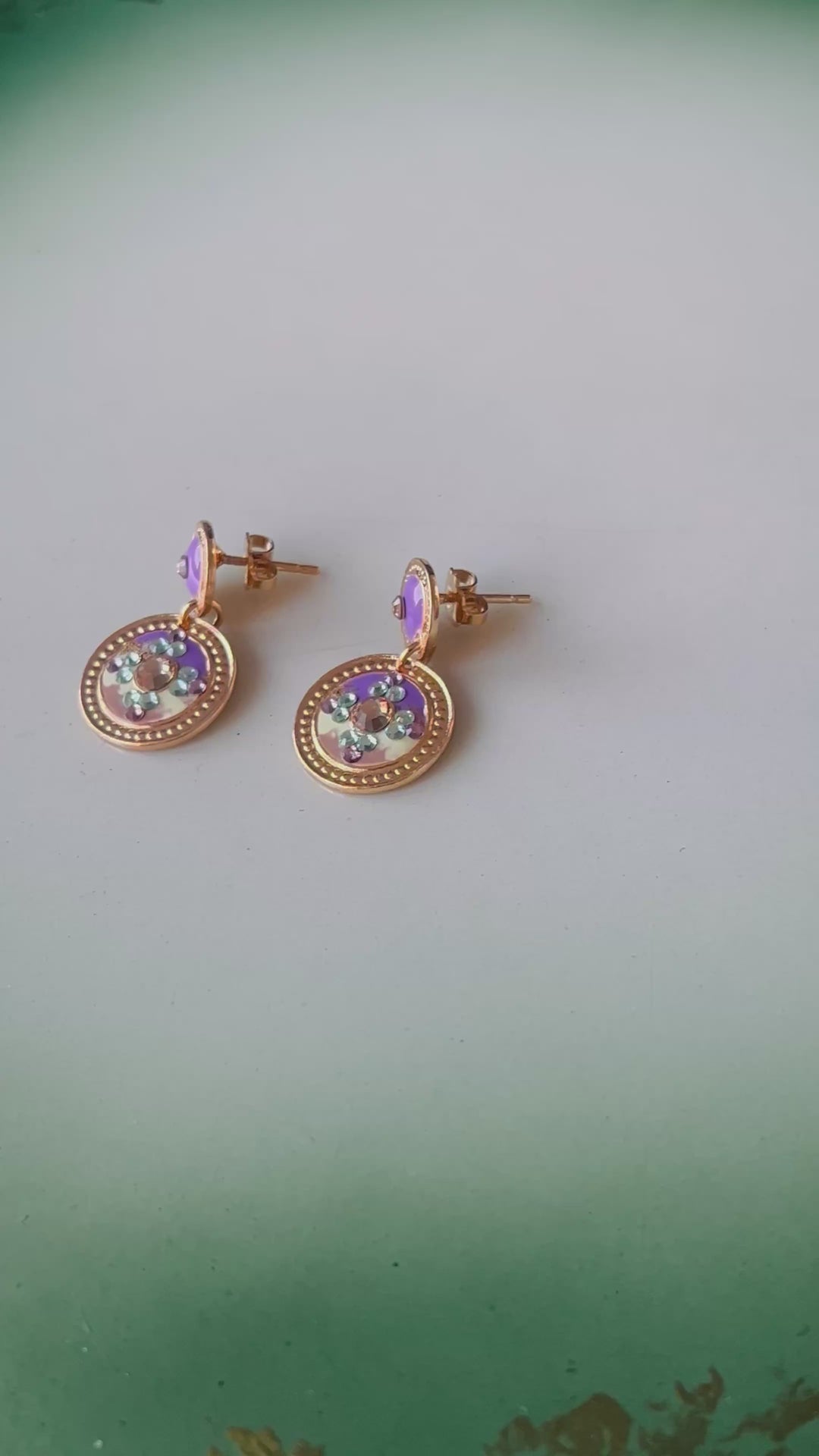 Sequin øredobber - Lilla