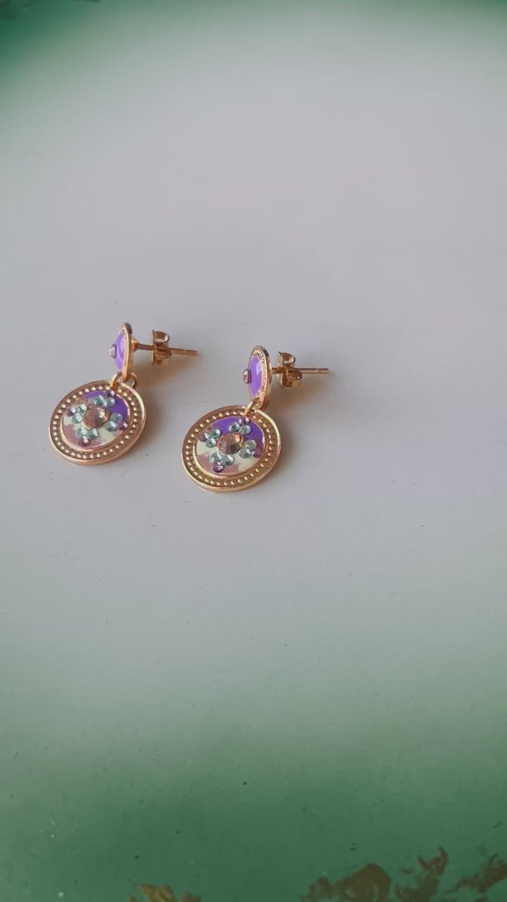 Sequin øredobber - Lilla