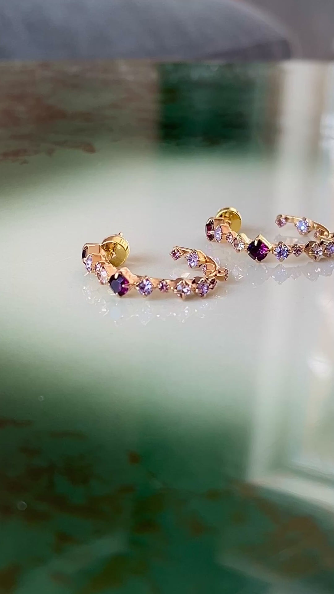 Mini Antonia earrings - violet combo