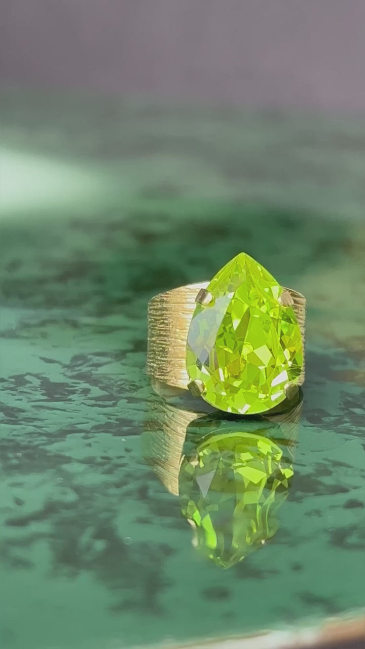 Classic drop ring - citrus green