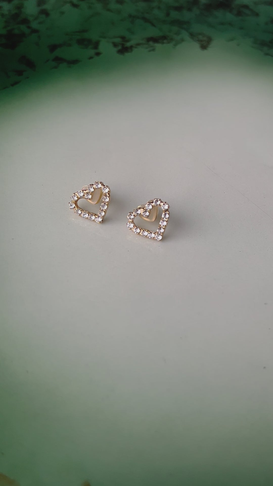 Sweetheart earrings - crystal