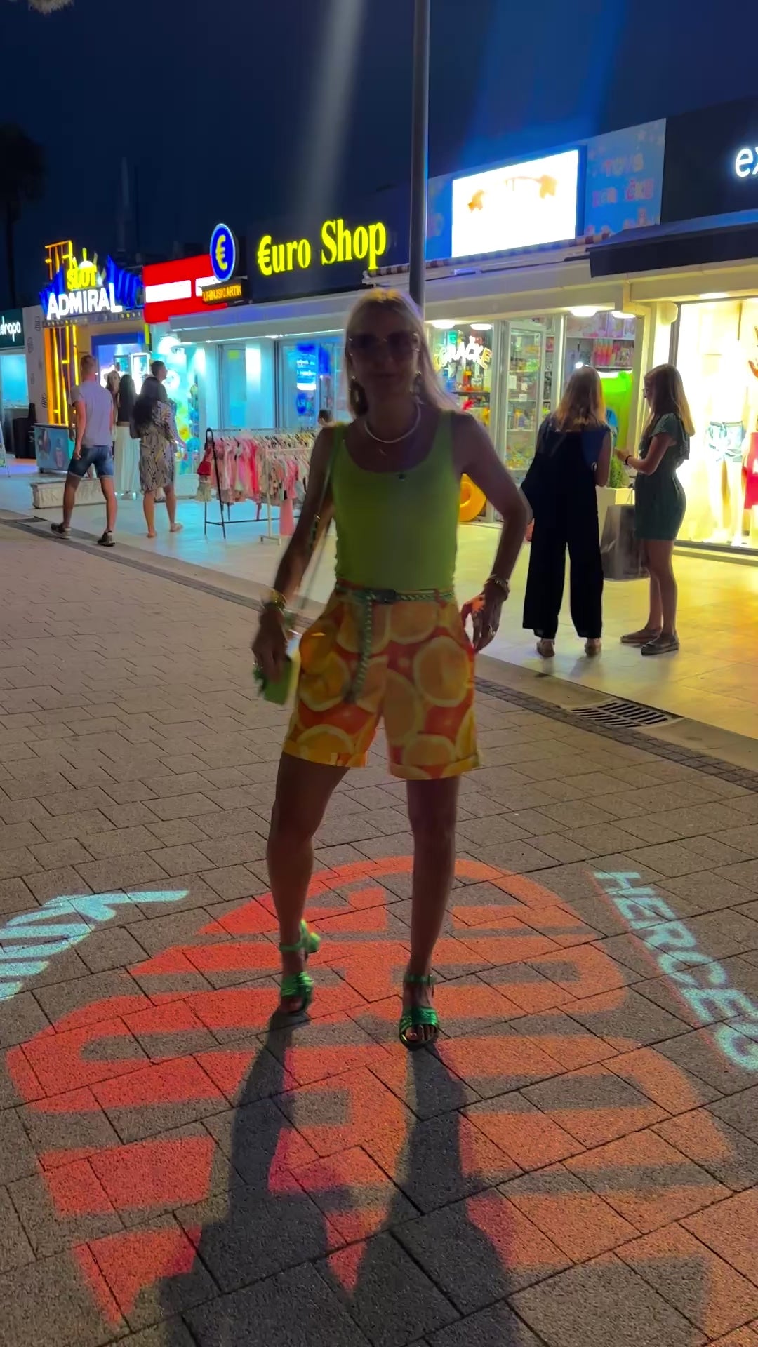 Appelsin viskose blend Shorts