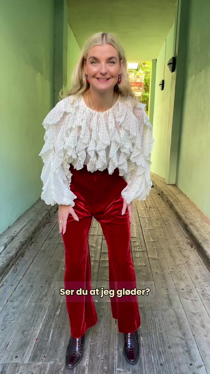 Hepburn pants velvet - burnt orange