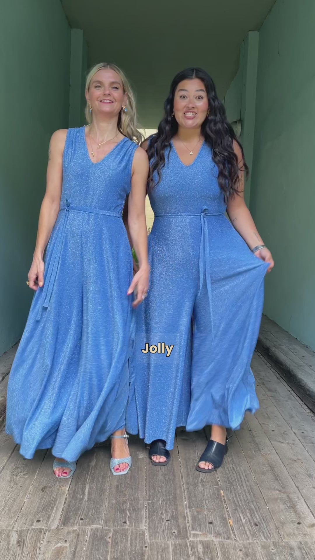 Jolly Jumpsuit lurex - lys blå