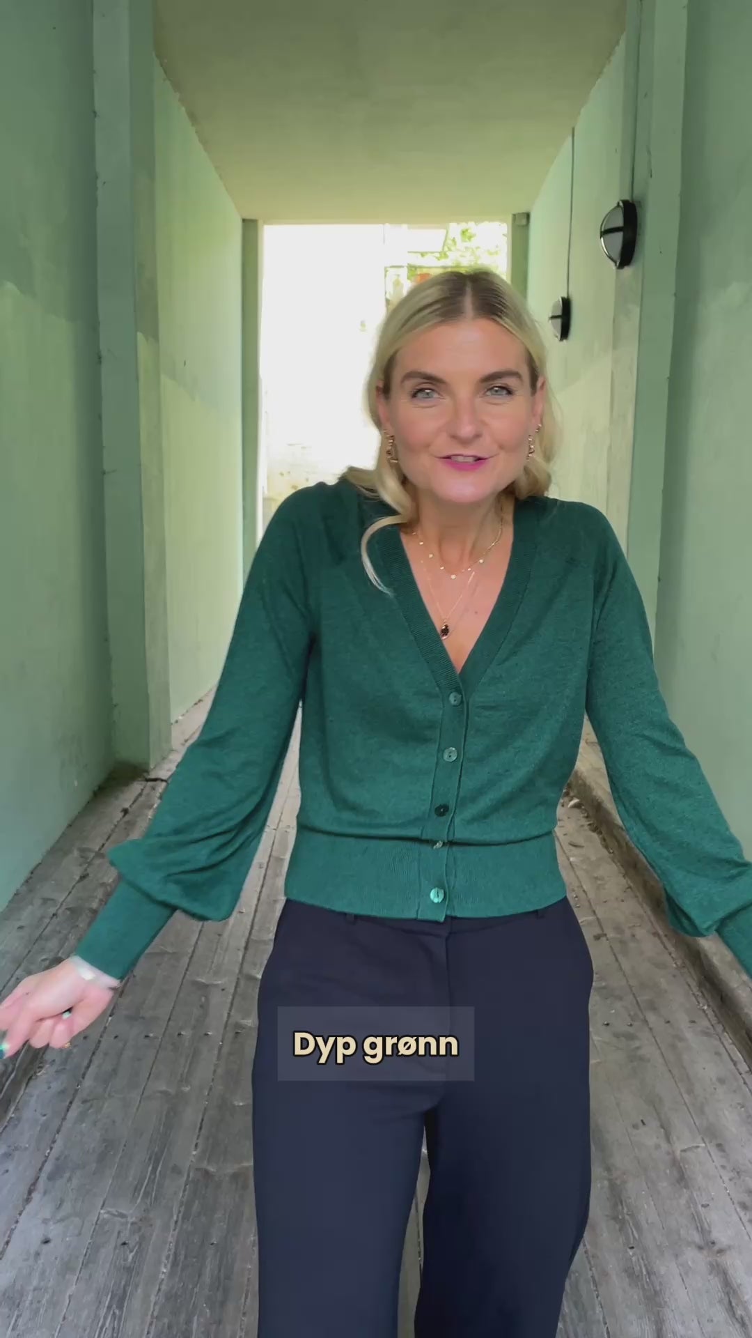 Raglan Cocoon Cardigan - pine green